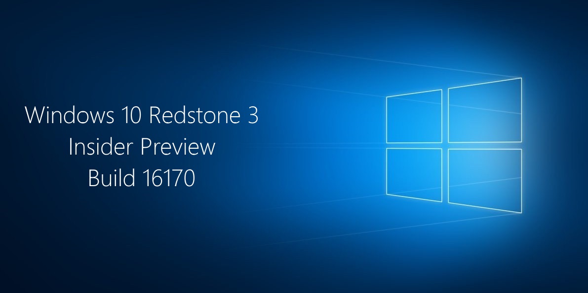 Доступна для загрузки сборка 16170 Windows 10 для ПК и планшетов